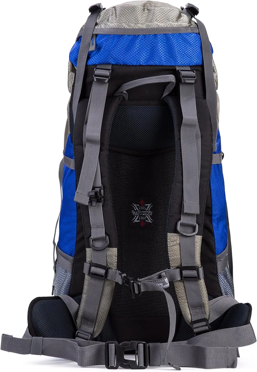 UNISTRENGH 45L 5L Hiking Backpack Nylon Water-resistant Internal Frame Trekking Bag with Rain Cover for Outdoor Sports Climbing Camping Travel Mountaineering (Blue)
