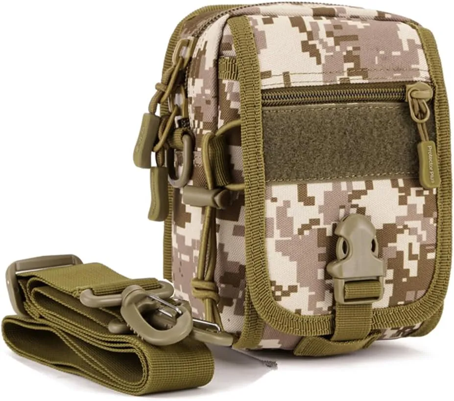 UNISTRENGH Tactical MOLLE Phone Magazine Pouch Military Small Belt Pouches Sling Chest Daypack Shoulder Bag Gear Duty Pack for Outdoor Hunting Vest Backpack