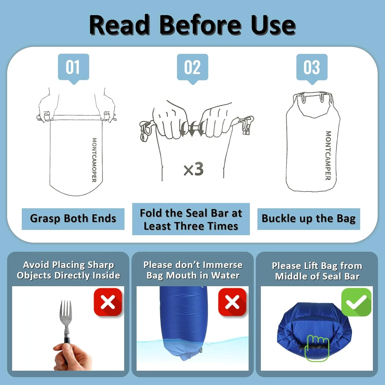 Upgraded 30D Nylon Waterproof Dry Bag-Extra Large Storage Sack for Hiking, Kayaking and Rafting-Roll Top Closure-Float on Water(20L/Blue)