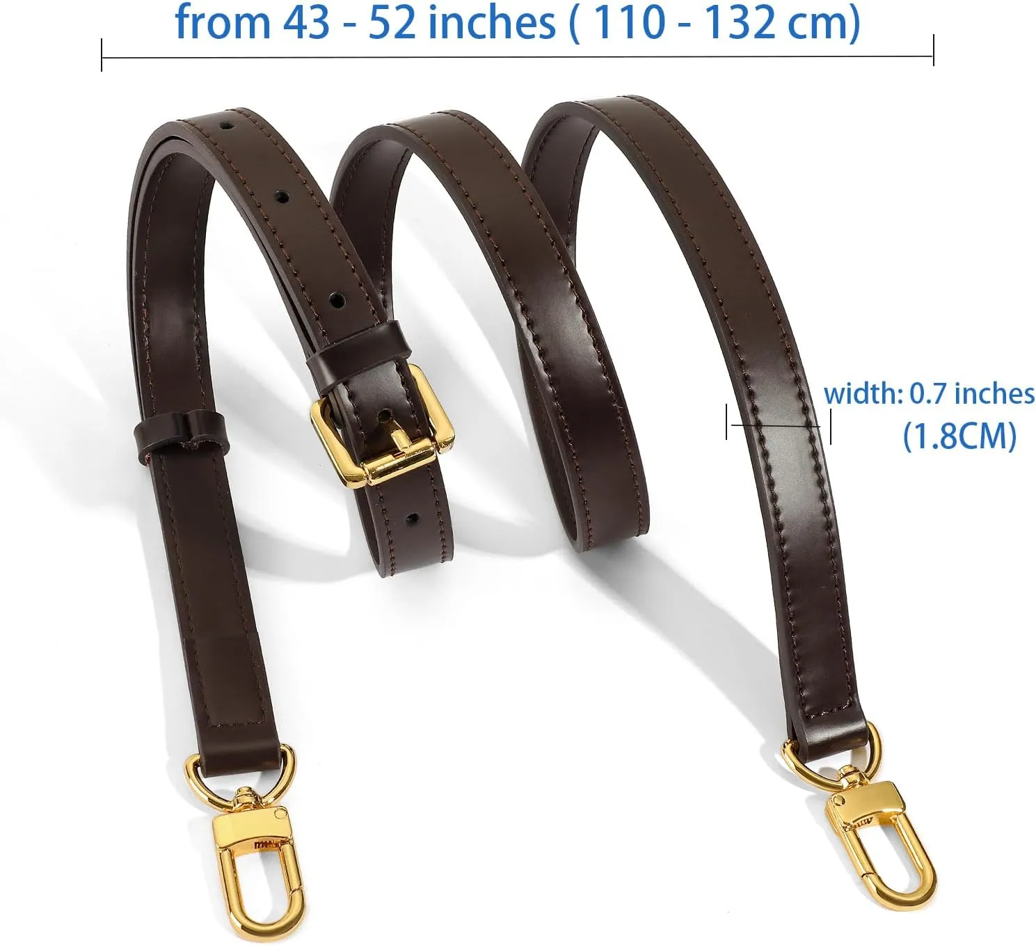 Vachetta Leather Replacement Adjustable Shoulder Strap for L V Handbag Replacement Bag Strap