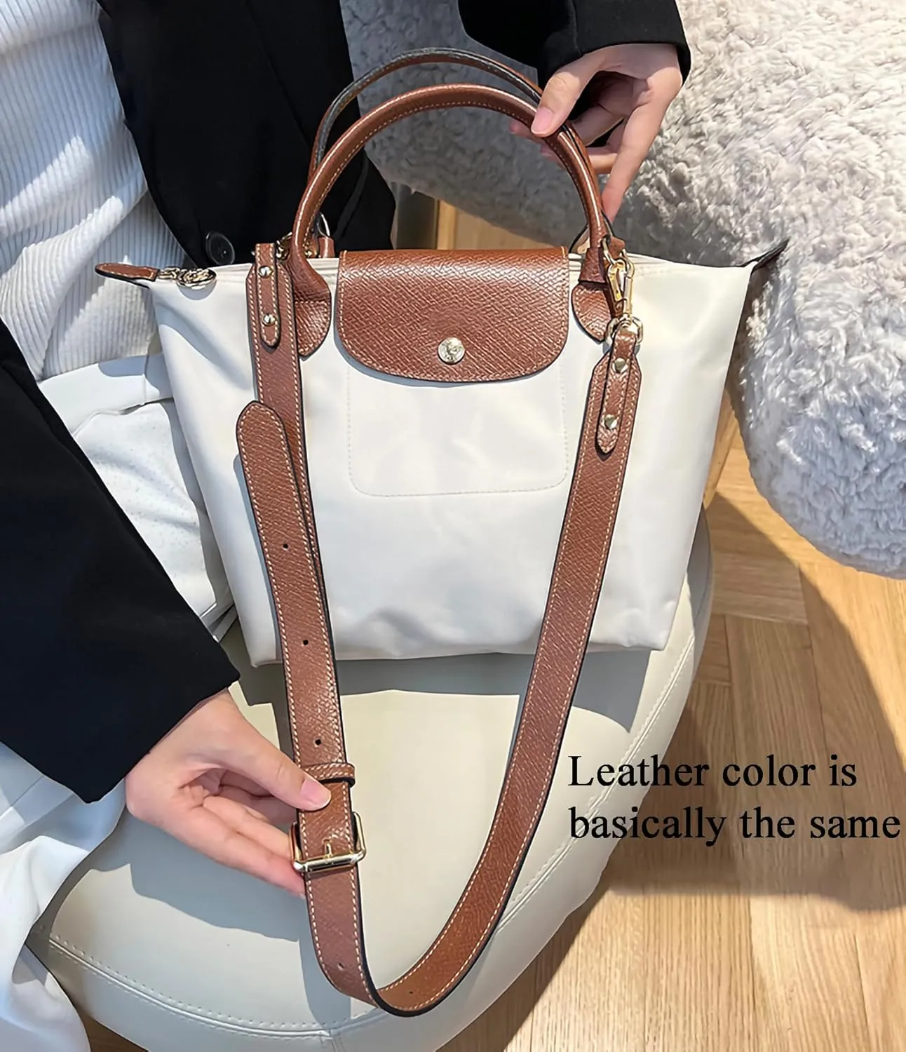 Vachetta Leather Replacement Crossbody Handbag Strap Adjustable