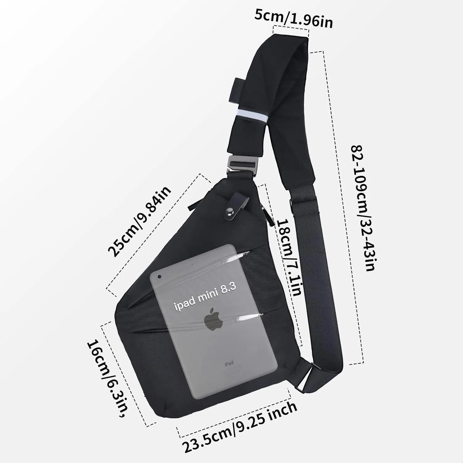 VADOO Anti-theft Crossbody Bags for Women, Shoulder Sling Bag for Men Lightweight Chest Bag for Travel Sport