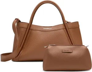 Vegan Leather Tote Bag for Women, Hobo Shoulder Bag, Crossbody Handbag with Matching Purse, Stylish Versatile