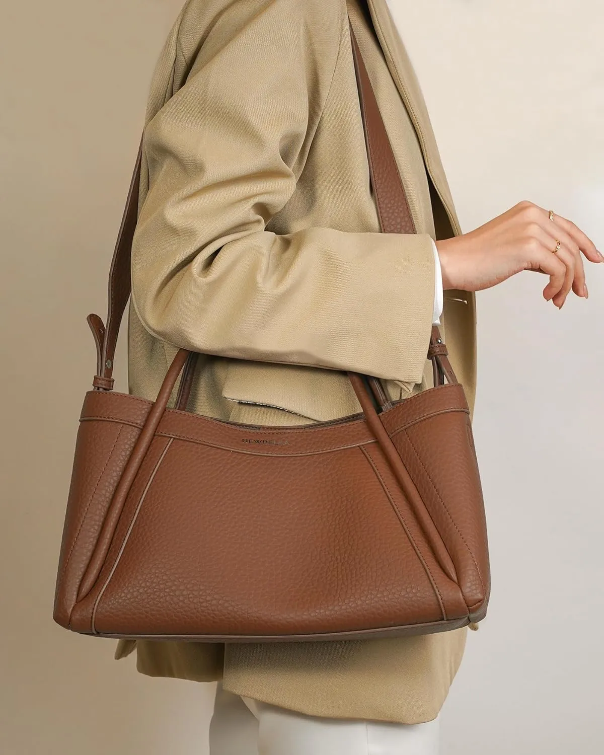 Vegan Leather Tote Bag for Women, Hobo Shoulder Bag, Crossbody Handbag with Matching Purse, Stylish Versatile