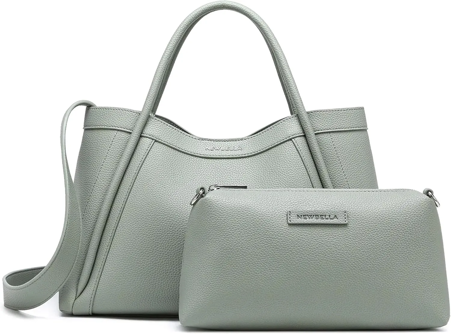 Vegan Leather Tote Bag for Women, Hobo Shoulder Bag, Crossbody Handbag with Matching Purse, Stylish Versatile
