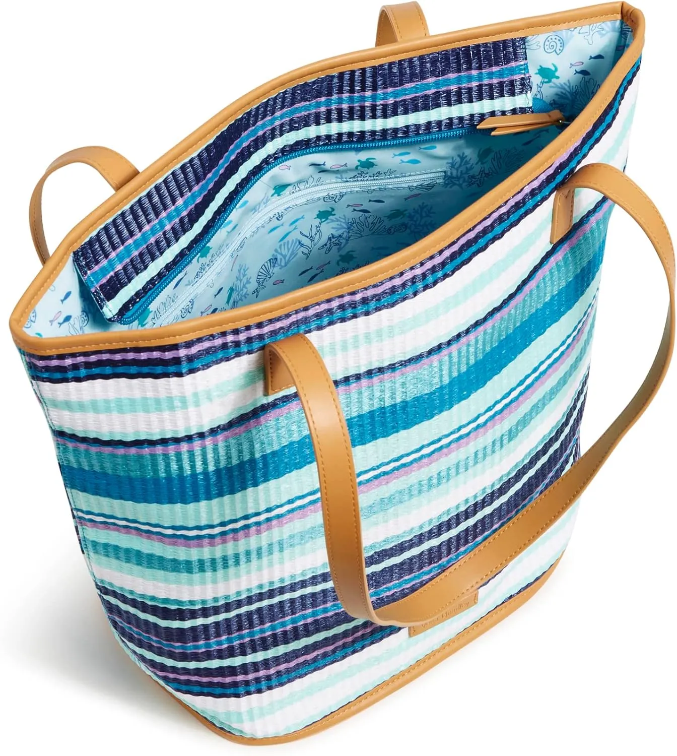 Vera Bradley Women's Straw Bucket Tote Bag