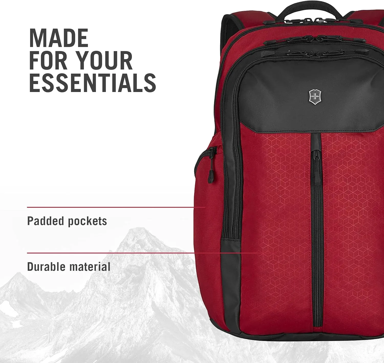 Victorinox Altmont Original Vertical-Zip Laptop Backpack - Travel Backpack for 17" Laptop - Premium Travel Accessory - 24 Liters, Red