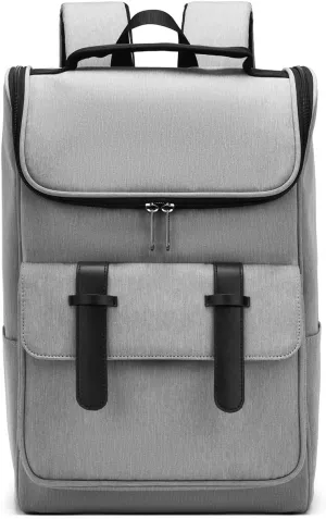 Vintage Backpack Travel Laptop Backpack for Men & Women College Backpack 15.6 Inch Laptop Bag for Work Office Waterproof Business Backpacks Grey