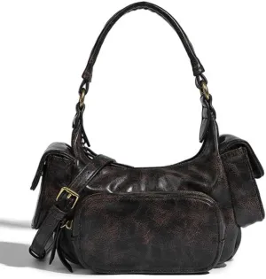 Vintage Crossbody Bag for Women - Trendy Shoulder Purse Retro Boho Tote Bag Streetwear Punk Handbag Urban Handbag