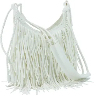 Vintage Fringe Hobo Bag for Women - Black Fringe Purse with Tassel Satchel Shoulder Bag