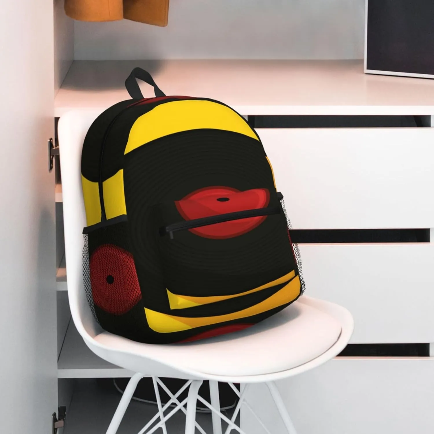 Vinyl Music Record Backpack, Travel Laptop Backpack Computer Bag Rucksack for Men Women Business Work Fits 15.6 Inch Notebook