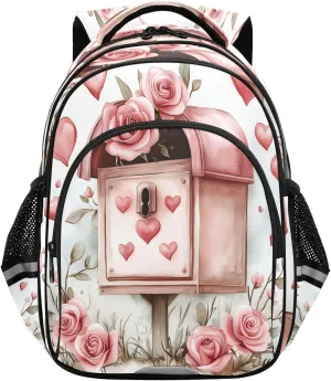 Watercolor Painting Vintage Mailbox Backpacks Elementary School Shoulder Bag Bookbag for Girls Kids Boys, Small