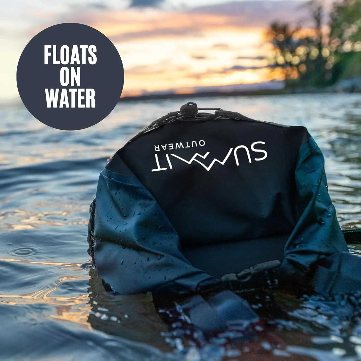 Waterproof Backpack –Dry Bag Backpack with Roll Top Closure – Hiking – Dry Sack for Kayaking (Blackberry Black, 25 Liter)