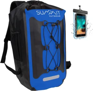 Waterproof Backpack –Dry Bag with Roll Top Closure – Hiking Backpack – Dry Sack for Kayaking (Sea Blue, 25 Liter)