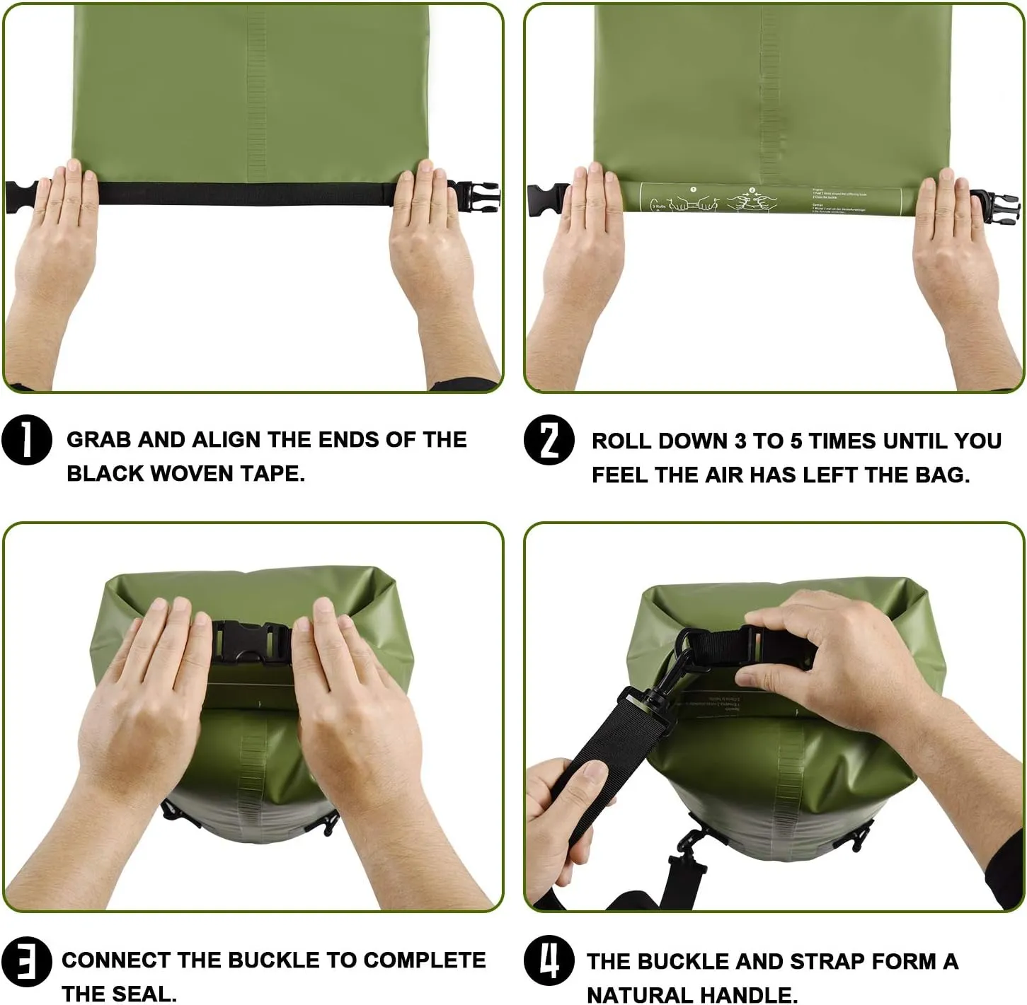 Waterproof Dry Bag Backpack for Kayaking 10L 20L, Roll Top Lightweight Floating Waterproof Bag Dry Sack w/Strap and Watertight Phone Case for Boating,Swimming,Beach, Fishing and Water Sports