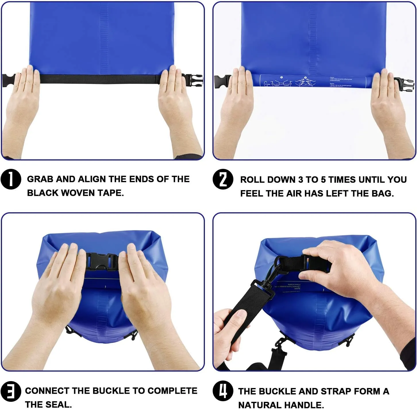 Waterproof Dry Bag Backpack for Kayaking 10L 20L, Roll Top Lightweight Floating Waterproof Bag Dry Sack w/Strap and Watertight Phone Case for Boating,Swimming,Beach, Fishing and Water Sports