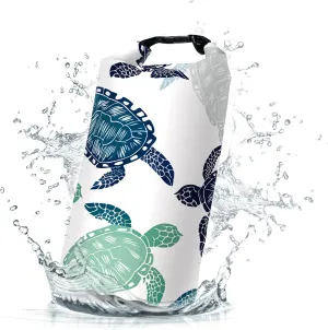 Waterproof Dry Bag,Roll Top Sea Turtle Small Waterproof Backpack 5L/10L/20L Floating and Lightweight Bags for Kayaking, Boating, Fishing, Swimming and Camping