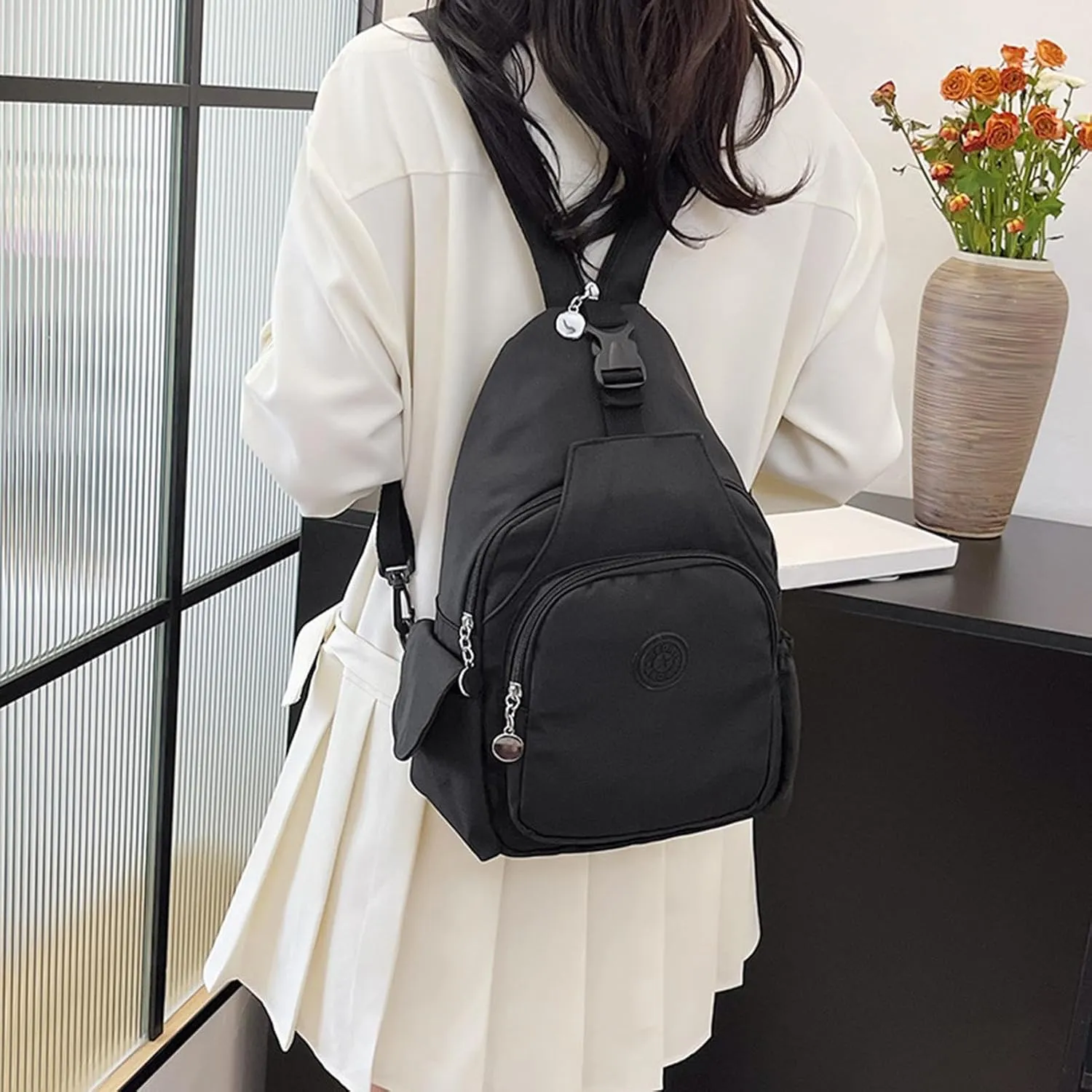 Waterproof Sling Backpack - Waterproof Sling Bag Backpack, Lightweight Chest Bag For Women | Large Capacity Changeable Backpack Multi-pocket Design