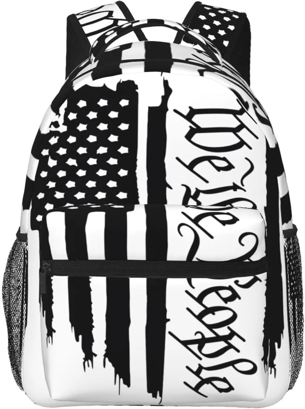 We the People American Flag Casual Backpacks Sport Backpack Travel Rucksack Canvas Daypack Workout Bags with Pockets for Gym Working Hiking