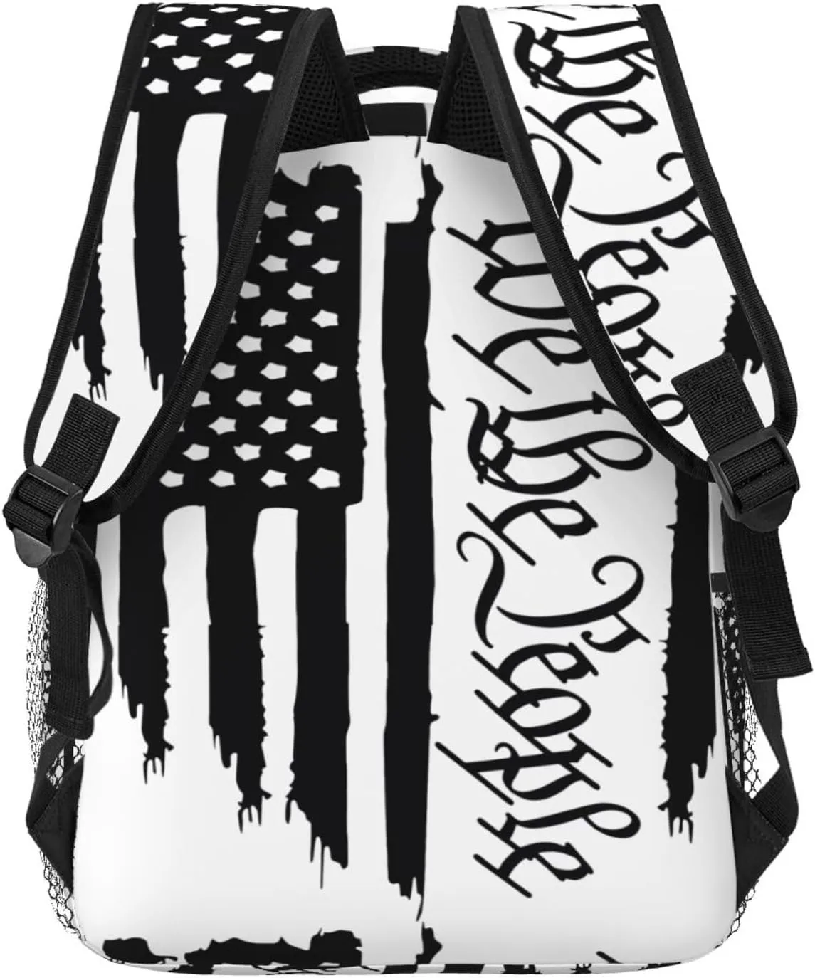 We the People American Flag Casual Backpacks Sport Backpack Travel Rucksack Canvas Daypack Workout Bags with Pockets for Gym Working Hiking