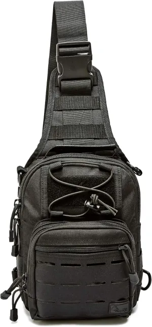 WOLF TACTICAL Compact EDC Sling Bag - Concealed Carry Shoulder Bag for Range, Travel, Hiking, Outdoor Sports