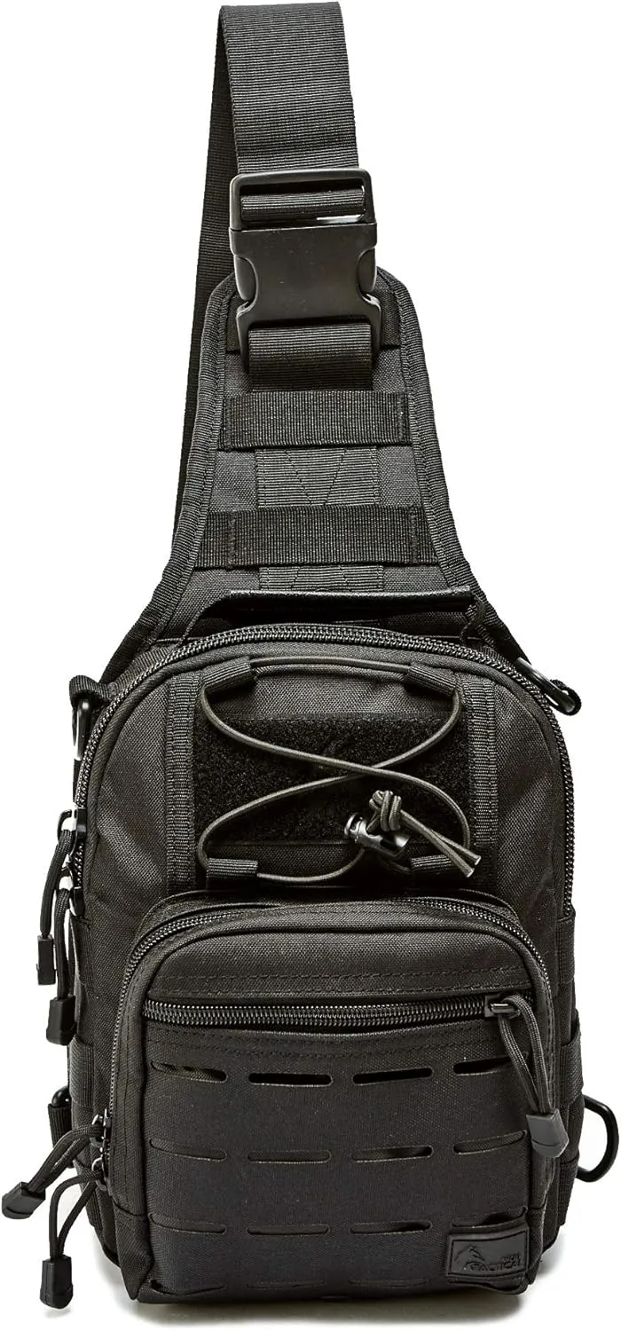 WOLF TACTICAL Compact EDC Sling Bag - Concealed Carry Shoulder Bag for Range, Travel, Hiking, Outdoor Sports
