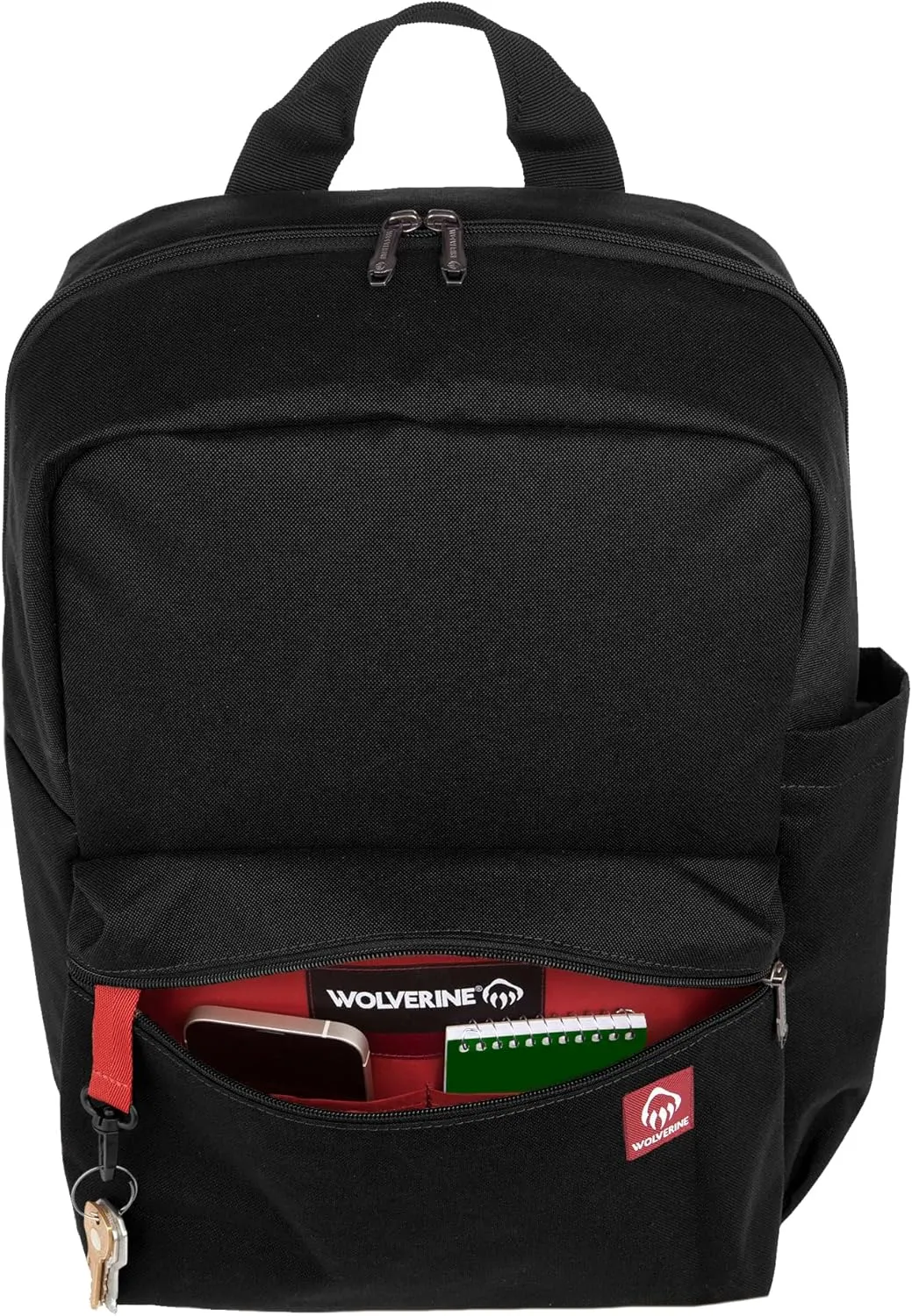 WOLVERINE Lightweight, Water Resistant Rugged Laptop Backpack for Travel or Work, Classic-Black, 24L