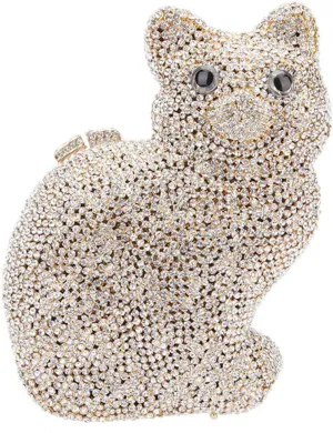 Women Evening-Bag Chain Wedding Ladies Clutches-Purse Rhinestones Luxury Handbags Cat