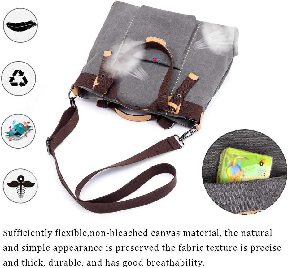 Women Hobo Handbags Canvas Casual Vintage Shoulder bag Daily Purse Tote Crossbody Shopper Bag