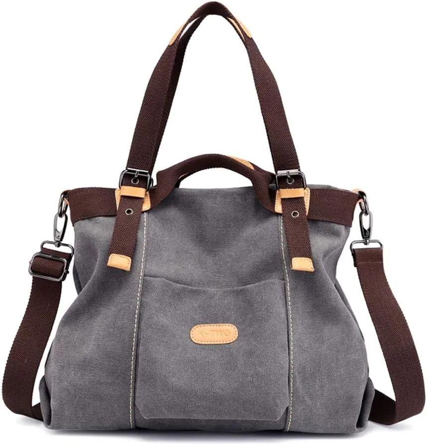 Women Hobo Handbags Canvas Casual Vintage Shoulder bag Daily Purse Tote Crossbody Shopper Bag