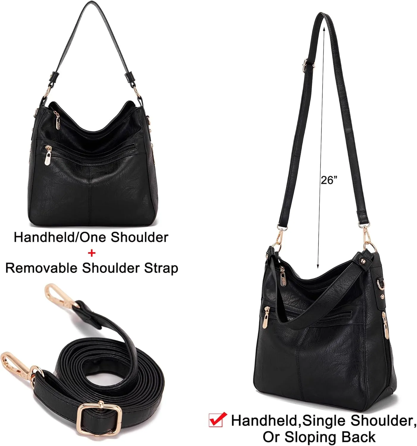 Women Large Crossbody Bags Ladies Satchel Shoulder Handbags Purse and Wallet Set for Women Totes Hobo Purses