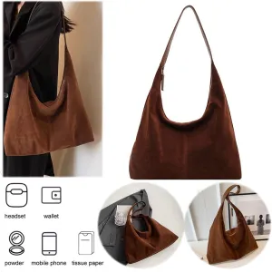 Women Leather Shoulder Bag Versatile Hobo Bag and Clutch Casual 2pcs Shoulder Bag and Handbag Set Satchel Hobo Bag