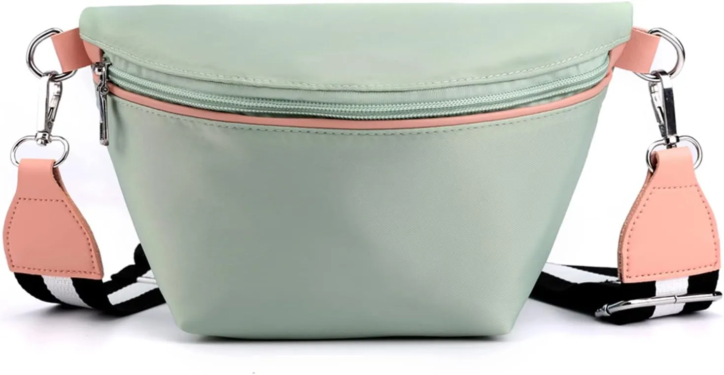 Women Shoulder Sling Bag Nylon Chest Purses Waterproof Lightweight Crossbody Bag