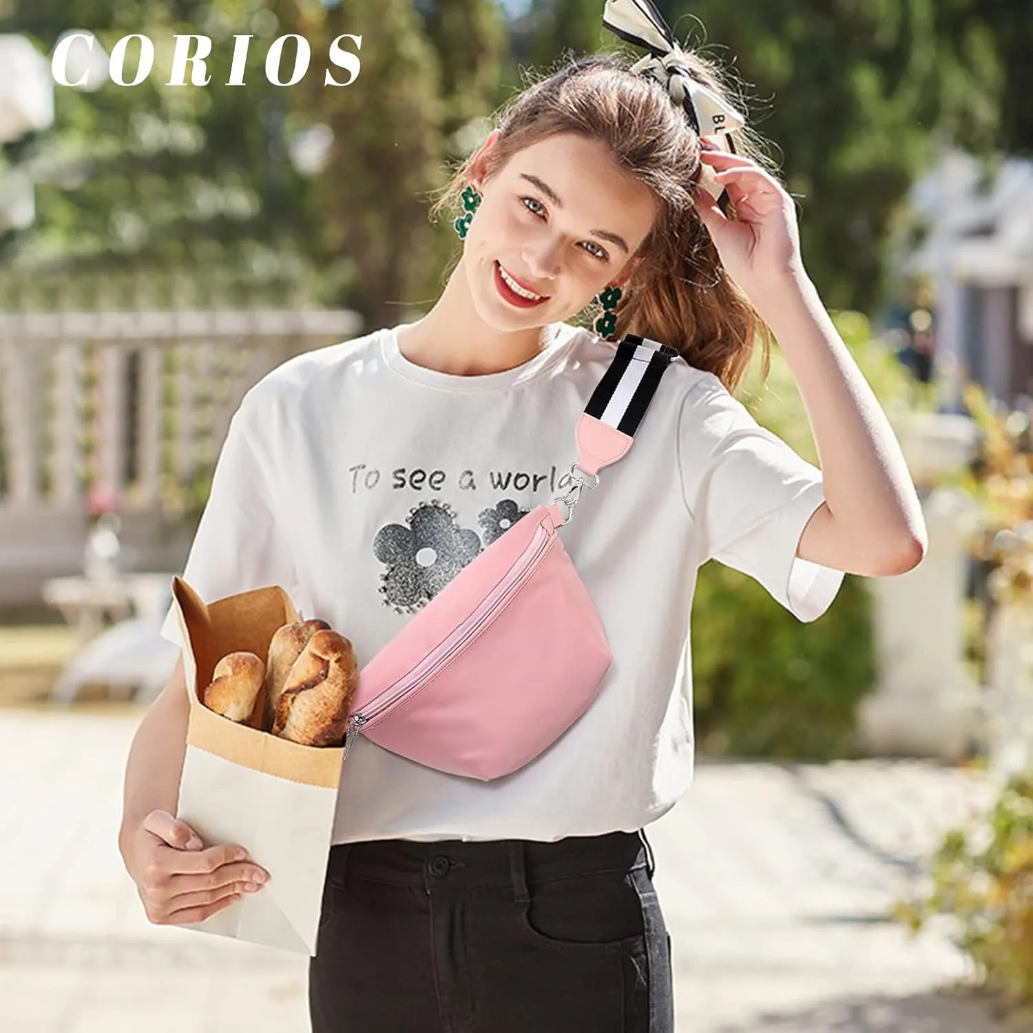 Women Shoulder Sling Bag Nylon Chest Purses Waterproof Lightweight Crossbody Bag