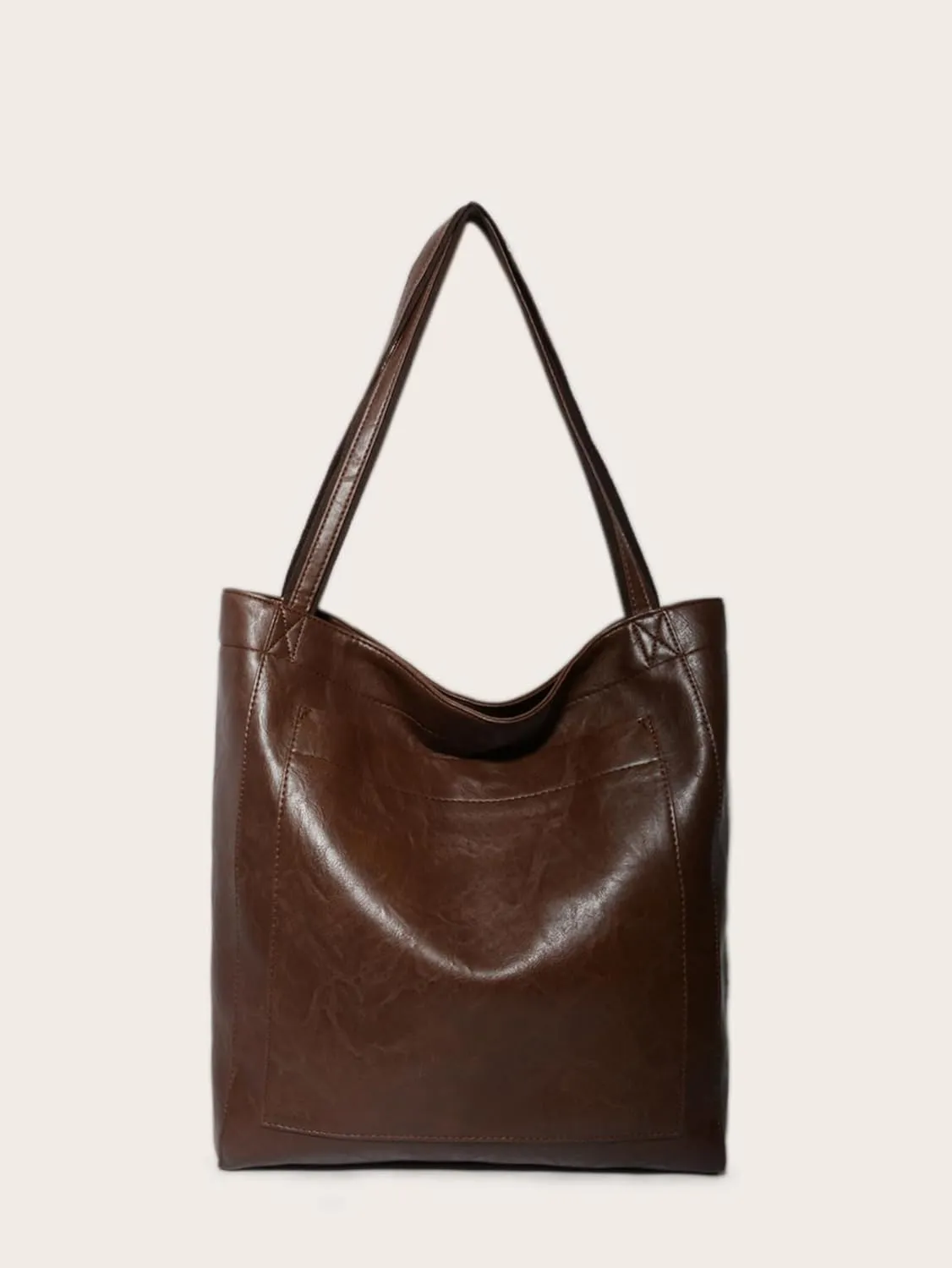 Women Slouchy Tote Large Capacity Shoulder Purses Retro PU Leather Handbag Tote Bags Travel Purse Shopper Weekender Bag