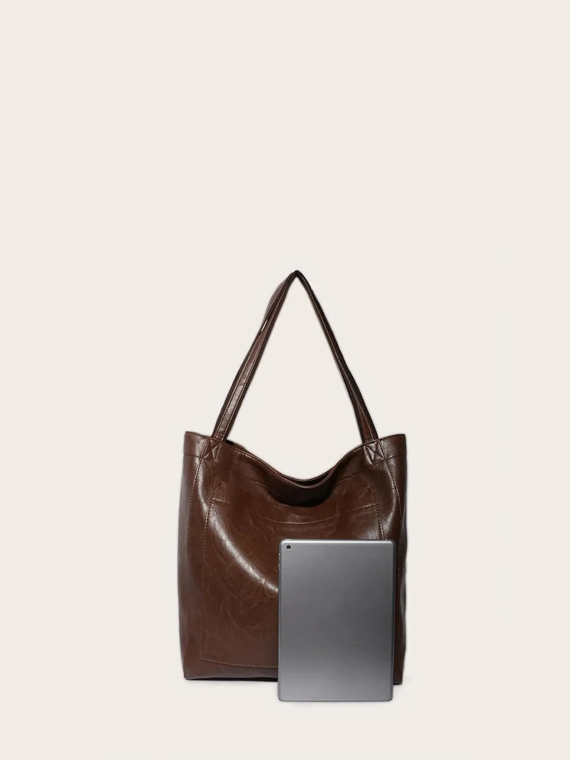 Women Slouchy Tote Large Capacity Shoulder Purses Retro PU Leather Handbag Tote Bags Travel Purse Shopper Weekender Bag