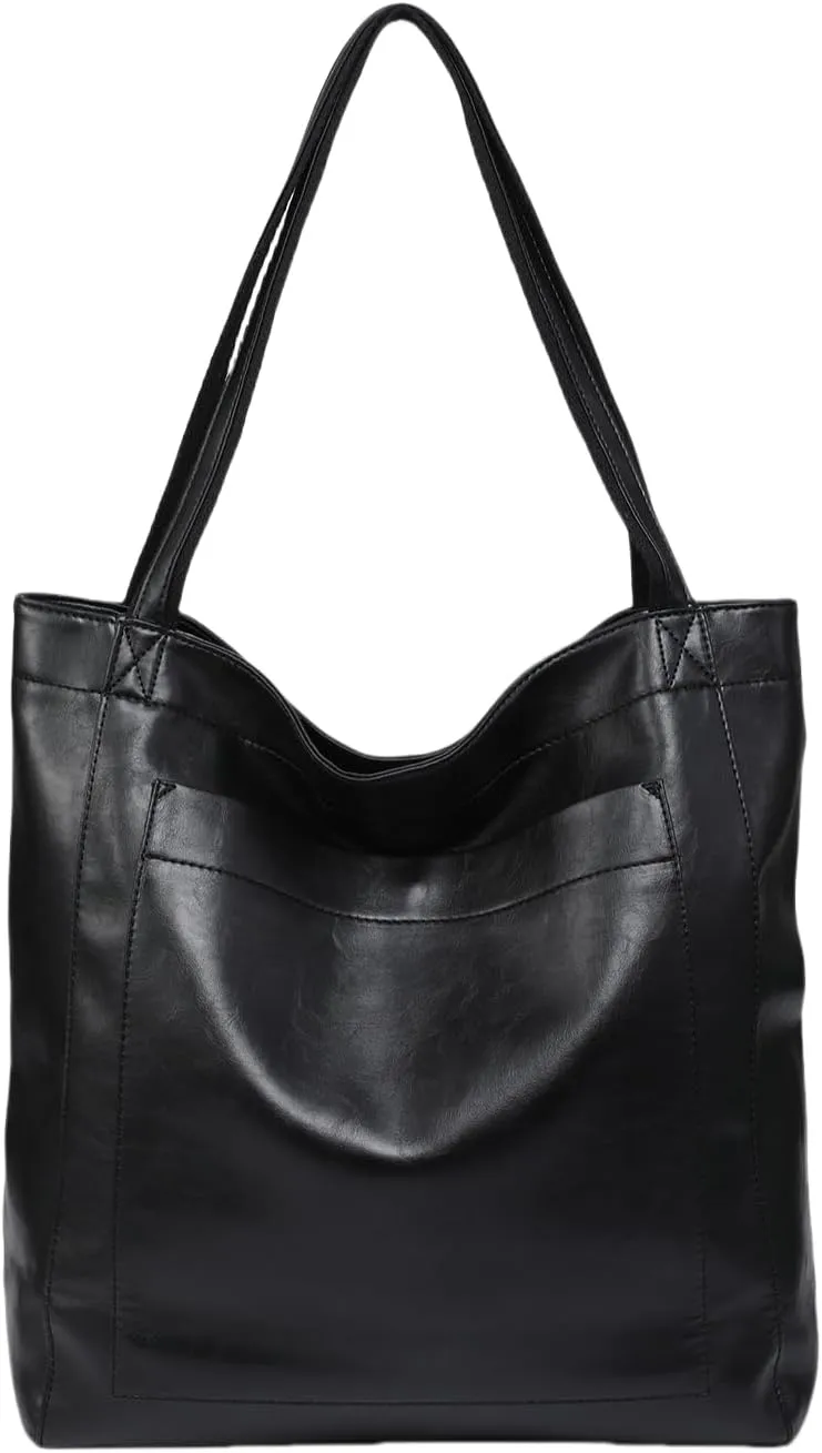 Women Slouchy Tote Large Capacity Shoulder Purses Retro PU Leather Handbag Tote Bags Travel Purse Shopper Weekender Bag
