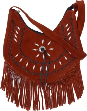 Women Western Fringe Purse with Adjustable Straps