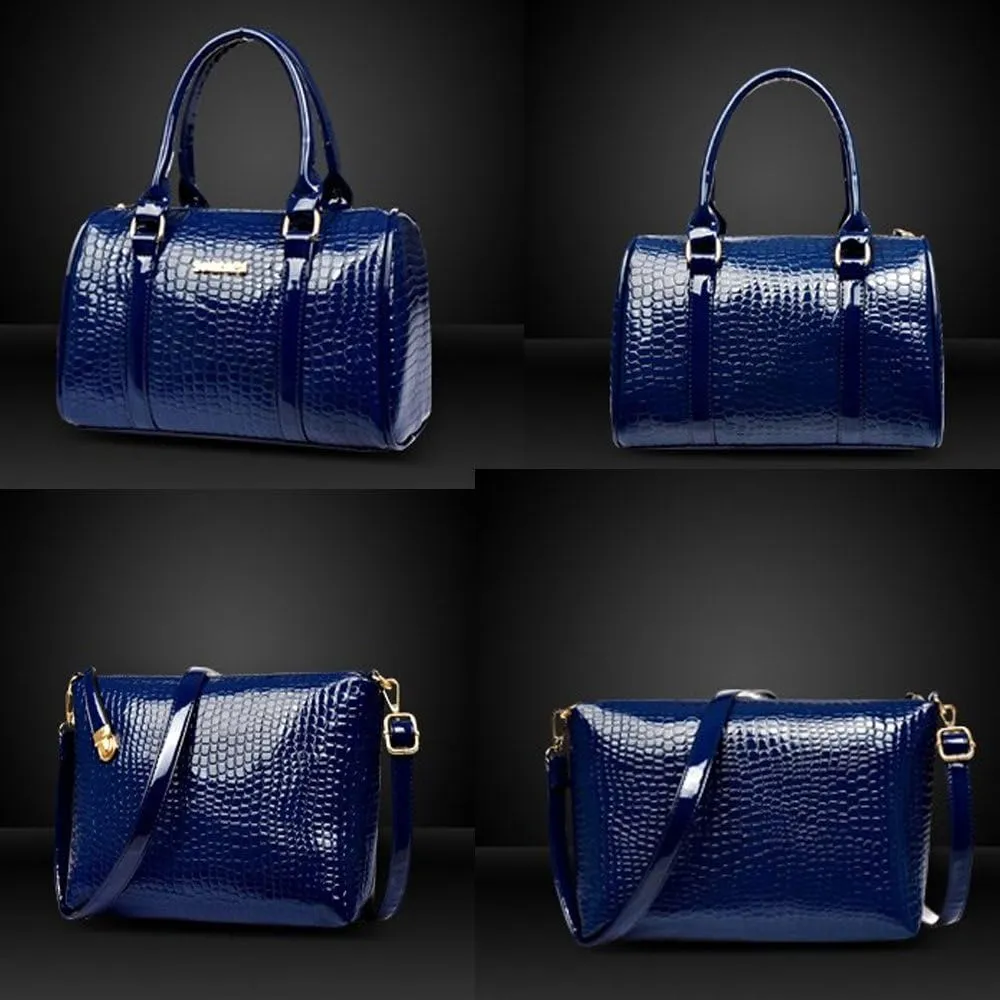 Womens 6 Pcs Handbag Set Clutch Top Handle Totes Satchels Crossbody Bag Wallet