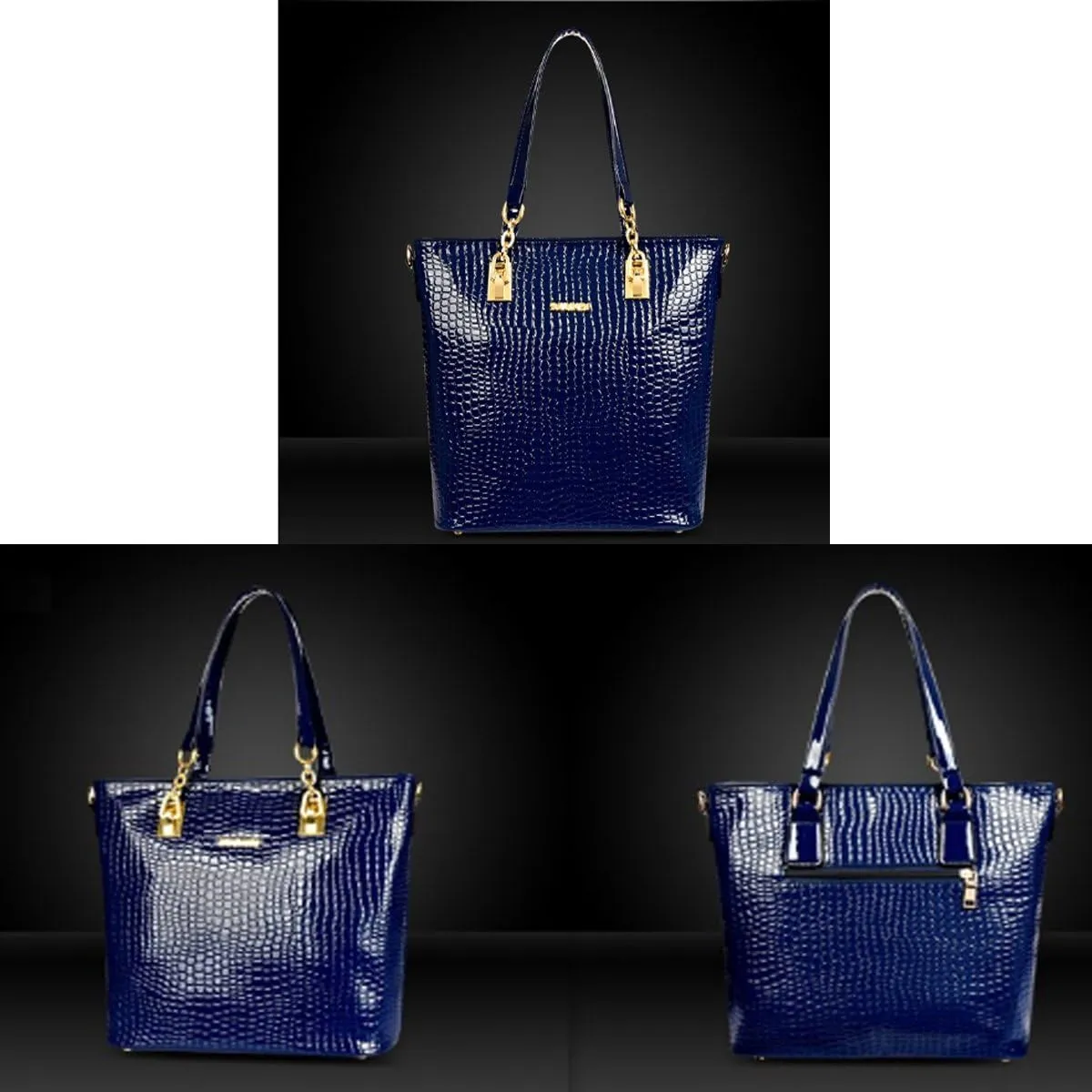 Womens 6 Pcs Handbag Set Clutch Top Handle Totes Satchels Crossbody Bag Wallet