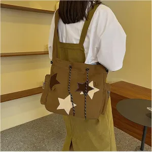 Women's Canvas Hippie Crossbody Handbag - Top Zipper, Sling Strap, Casual Handmade Bag