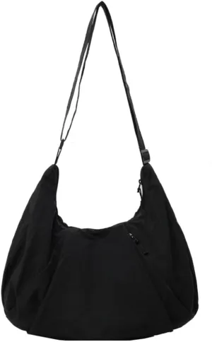 Womens Casual Nylon Shoulder Bag Large Canvas Crossbody Bag Totes Dumpling Handbag Top Handle Purse Work