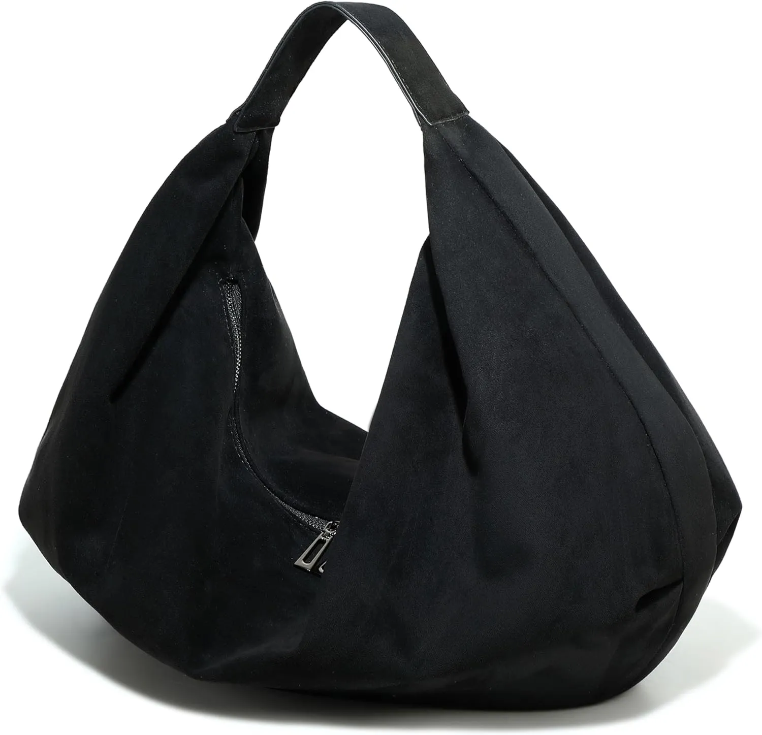Women's Large Slouchy Crescent Suede Hobo Tote Shoulder Bag