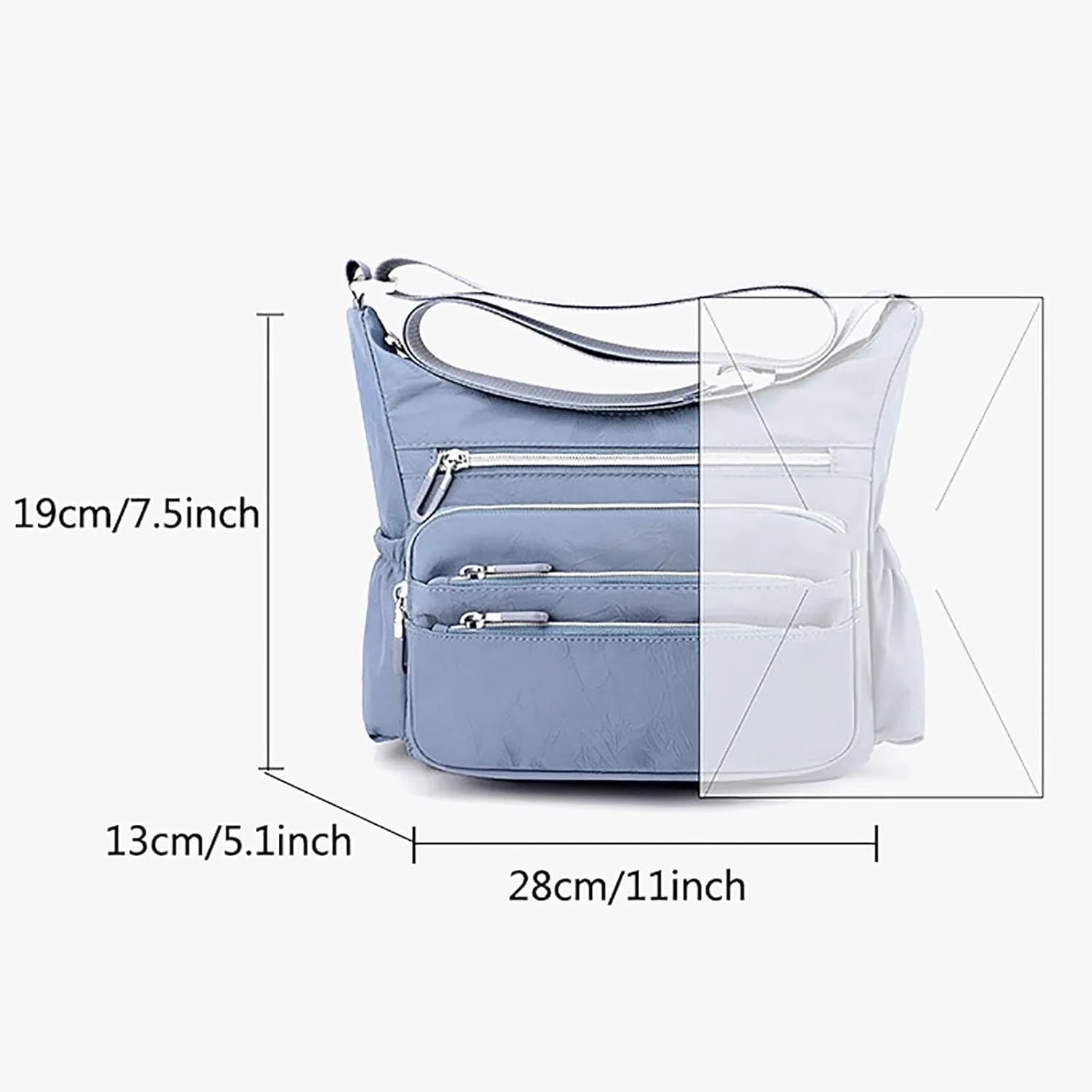 Womens Pocket Casual Crossbody Bag Ladies Shoulder Messenger Bags Handbag For Daily Use Travel Mens (PK1, One Size)