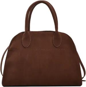 Womens Suede Tote Bag, Faux Leather Tote Bag for Women Vintage Top Handle Bag Fashion Retro Shoulder Satchel Bag