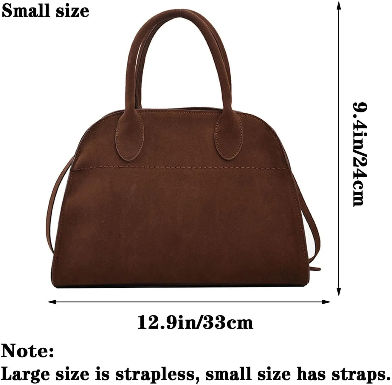 Womens Suede Tote Bag, Faux Leather Tote Bag for Women Vintage Top Handle Bag Fashion Retro Shoulder Satchel Bag