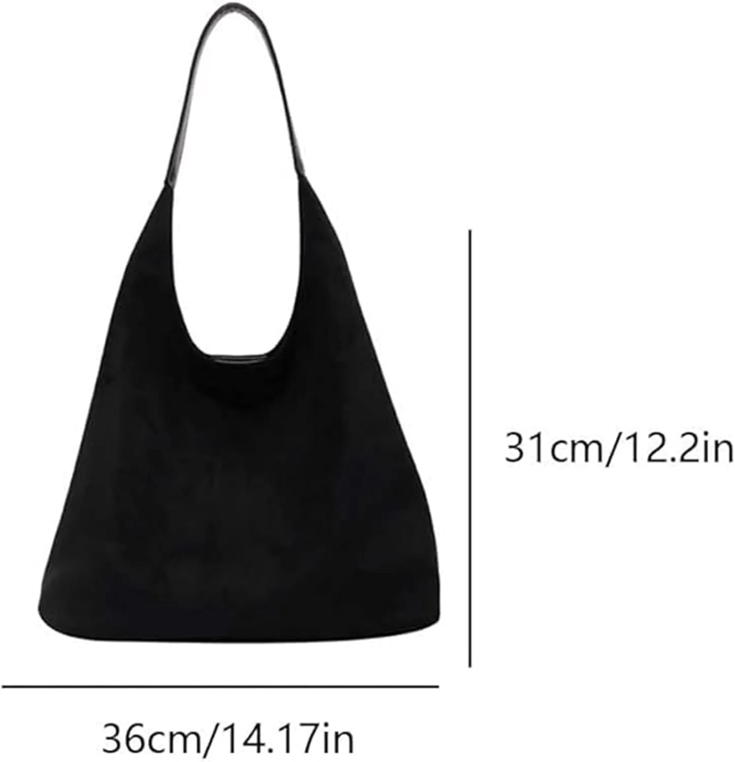 Women's Tote Bag for Work & Travel - Large Capacity Office Handbag with Suede Slouchy Design, Versatile Shoulder Bag