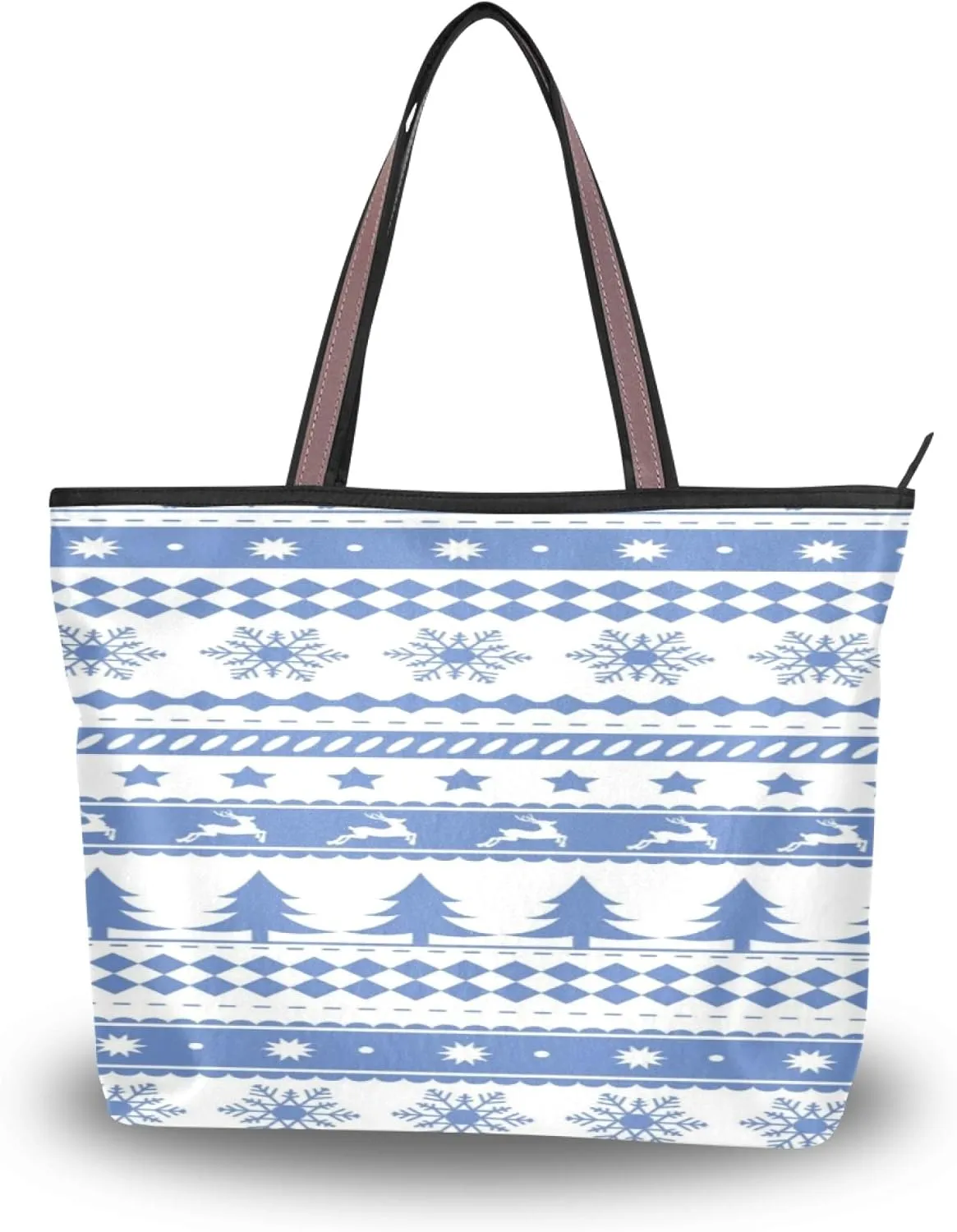 Womens Tote Handbags Black White Cat Tote Bag with Zipper Ladies Tote Shoulder bag