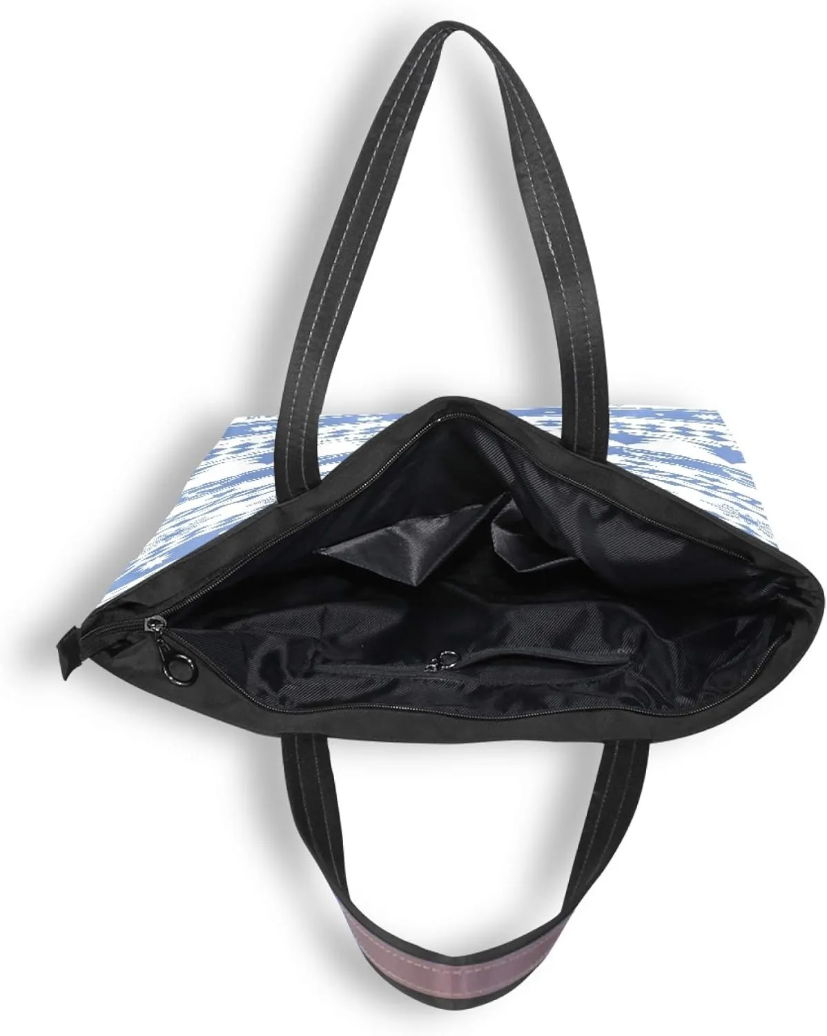 Womens Tote Handbags Black White Cat Tote Bag with Zipper Ladies Tote Shoulder bag