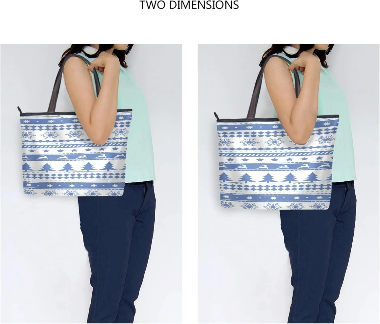 Womens Tote Handbags Black White Cat Tote Bag with Zipper Ladies Tote Shoulder bag